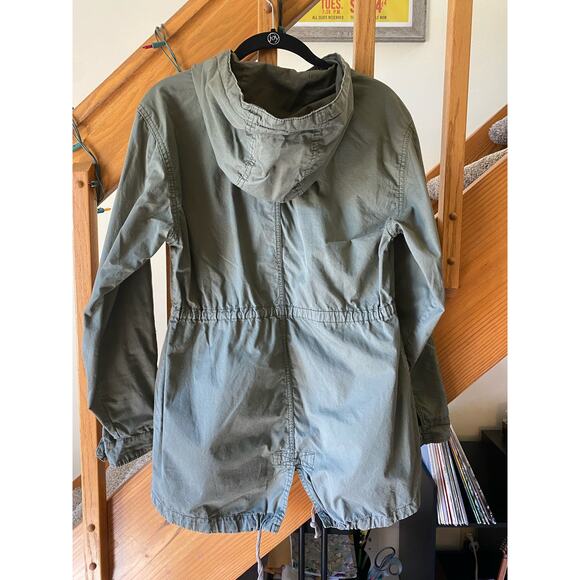 Sebby Collection army green utility zip hooded jacket - Picture 3 of 7